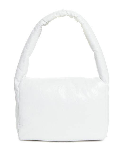 Balenciaga White Small Monaco Leather Shoulder Bag