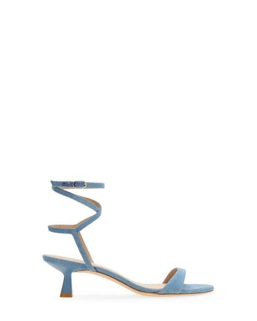 Stuart Weitzman White Nudist Wrap Sandal