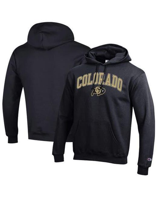 Champion Blue Georgia Tech Jackets Basic Arch Fleece Pullover Hoodie for men