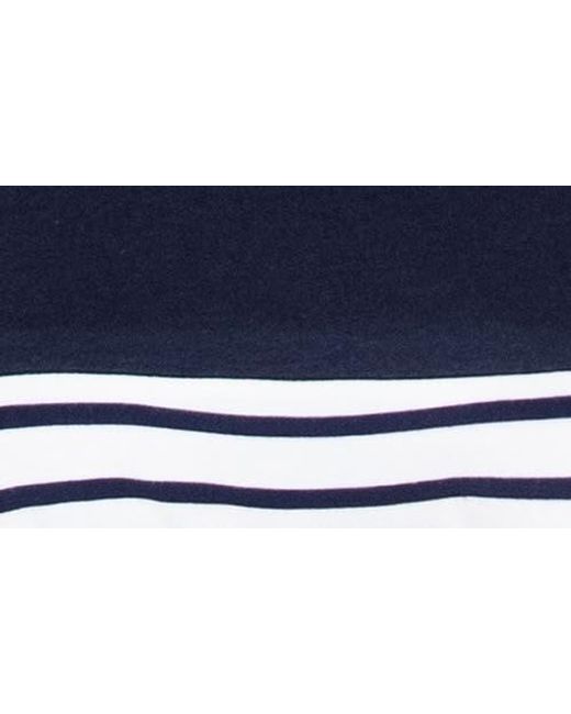 ANGEL MATERNITY Blue Solid & Stripe Nursing Top