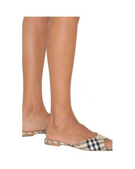 Burberry Multicolor Check Mews Slides