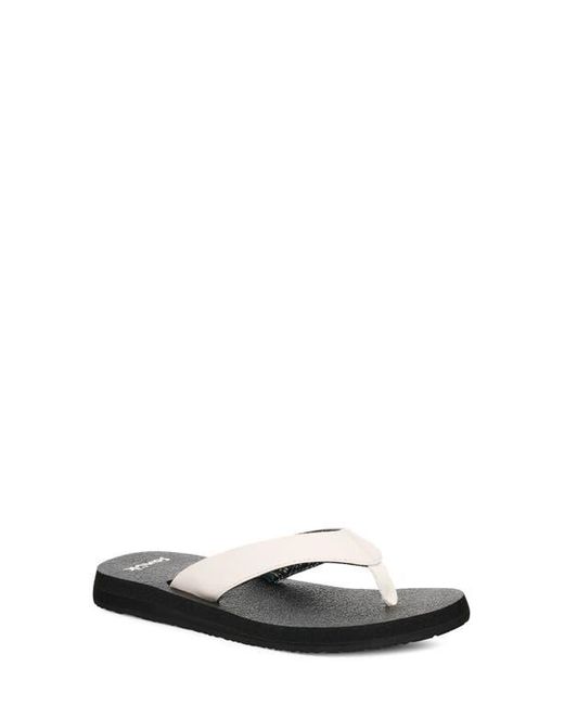Sanuk Black Yoga Mat Ii Flip Flop