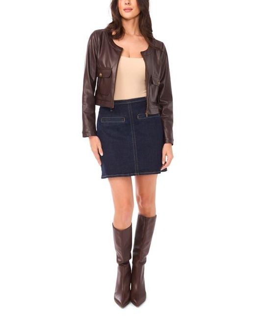 Vince Camuto Blue Faux Leather Jacket