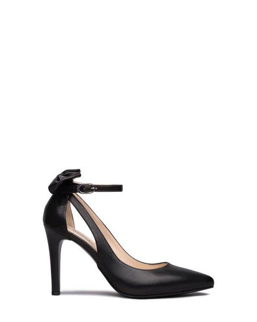 Nero Giardini Black Bow Ankle Strap Pump