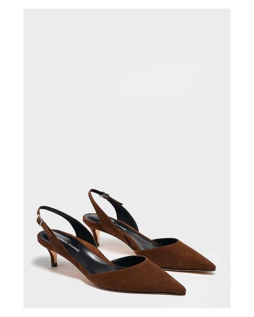 Marion Parke White Classic Slingback 45 Suede