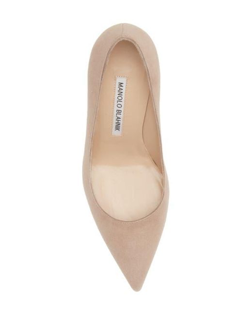 Manolo Blahnik Natural Bb Pointed Toe Pump