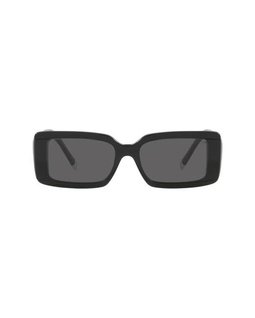 Tiffany & Co Black 62Mm Oversize Rectangular Sunglasses