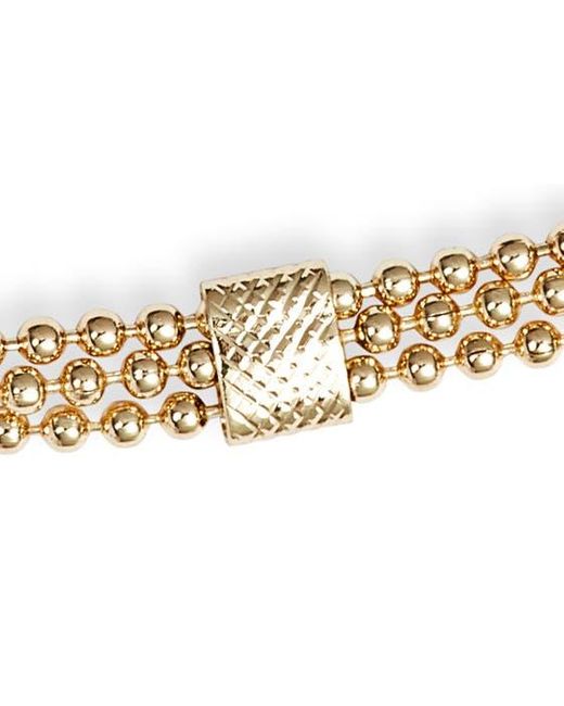 Nordstrom Metallic Triple Ball Chain Station Necklace
