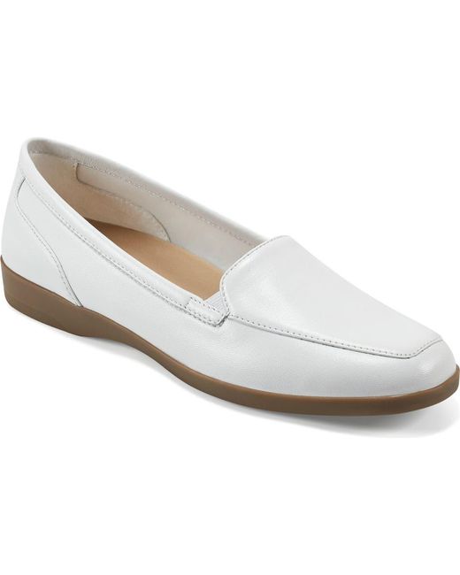 Easy Spirit Women's White Devitt Flat