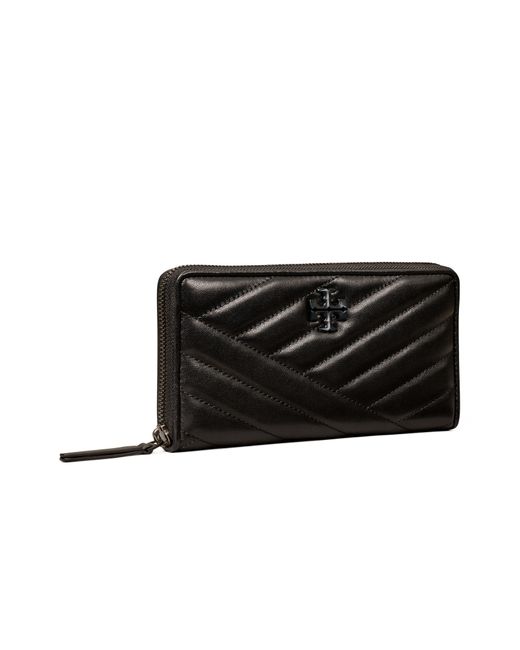 Tory Burch Black Kira Chevron Quilted Leather Continental Wallet