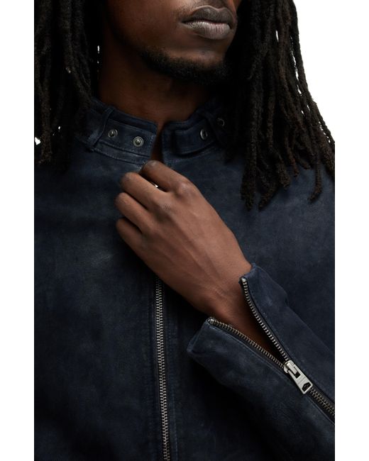 AllSaints Black Cora Leather Jacket for men