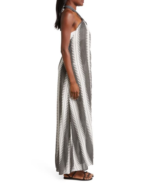 Elan Multicolor Halter Neck Cover-up Maxi Dress