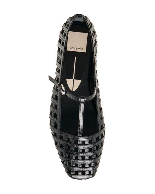 Dolce Vita Black Rains T-Strap Flat