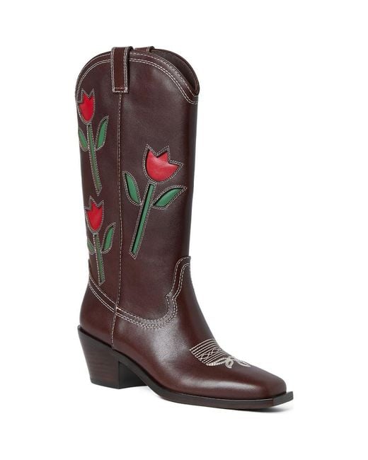Loeffler Randall Brown Wilder Western Boot