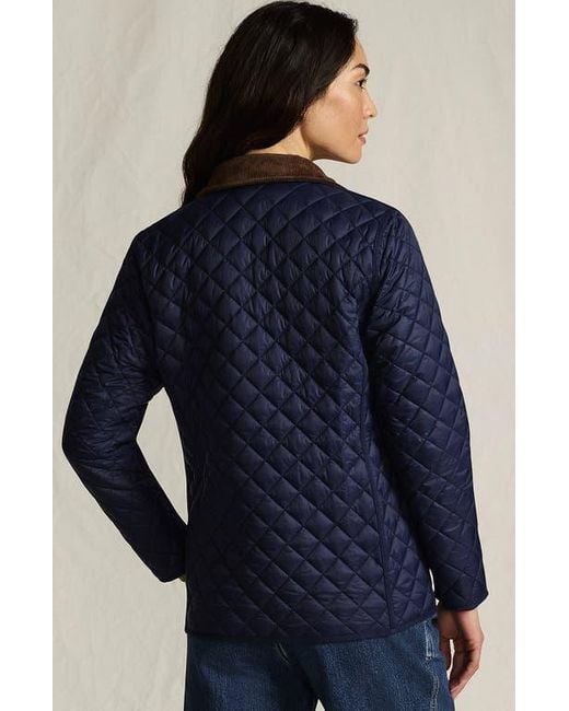 Lands' End Blue Reversible Barn Quilted Jacket