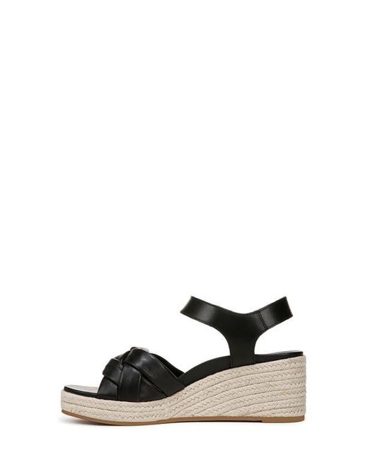 Vionic Black Saratoga Wedge Espadrille Sandal