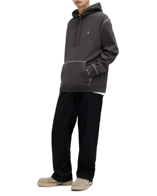 AllSaints Black Amir Pullover Hoodie for men