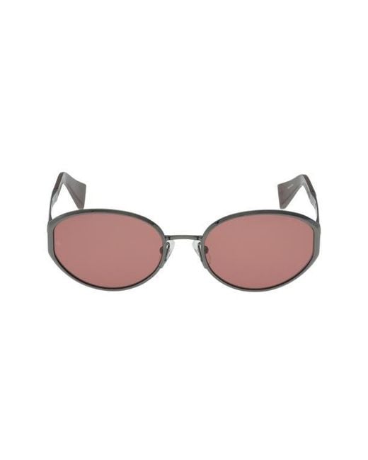 Rag & Bone Pink 55Mm Oval Sunglasses