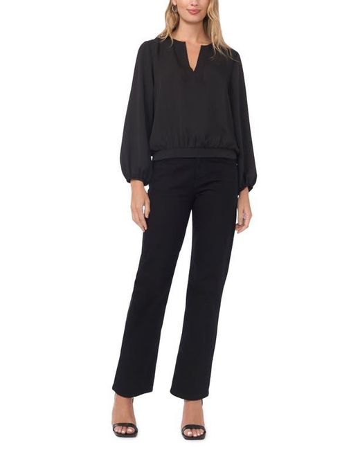 Vince Camuto Black Split Neck Top