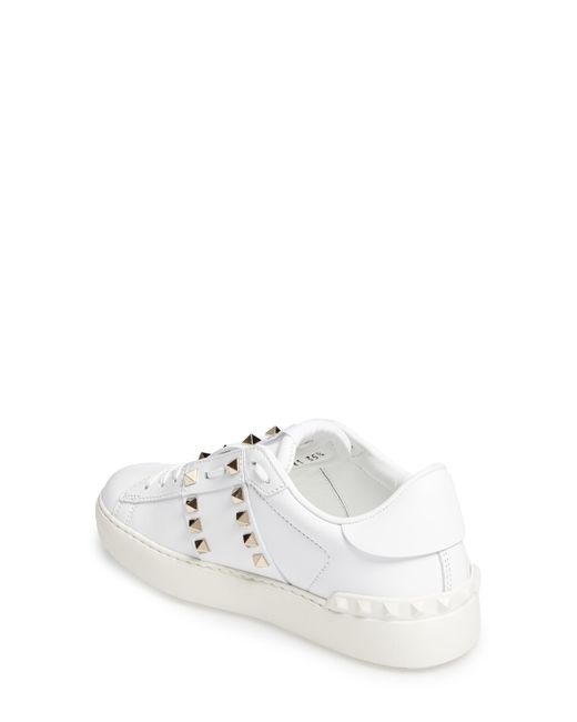 valentino rockstud sneakers white