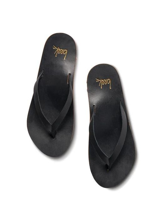 Beek Black Seabird Flip Flop