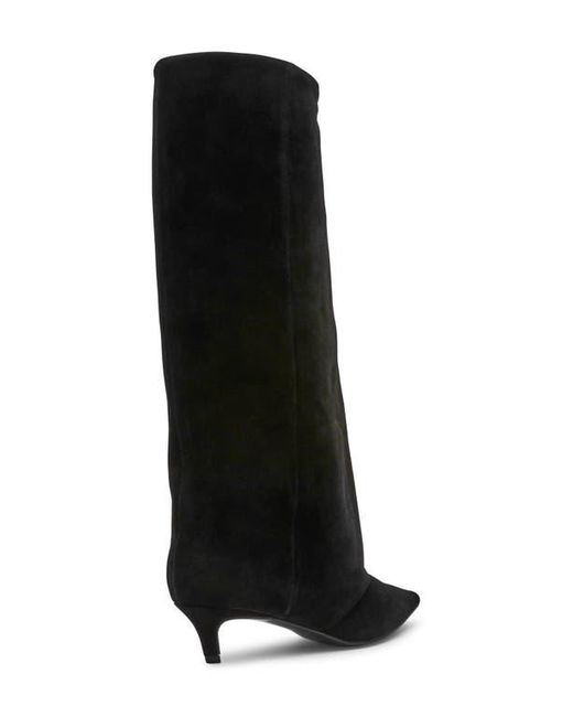 Steve Madden Black Luca Kitten Heel Knee High Boot