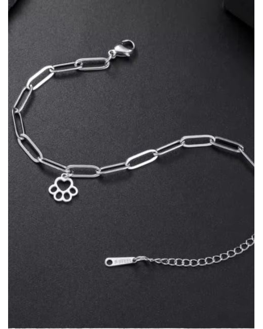 Hollywood Sensation Blue Loyalprint Delicate Paw Print Link Bracelet