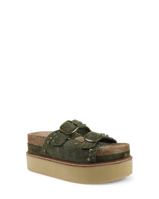 Zigi Green Studded Platform Sandal
