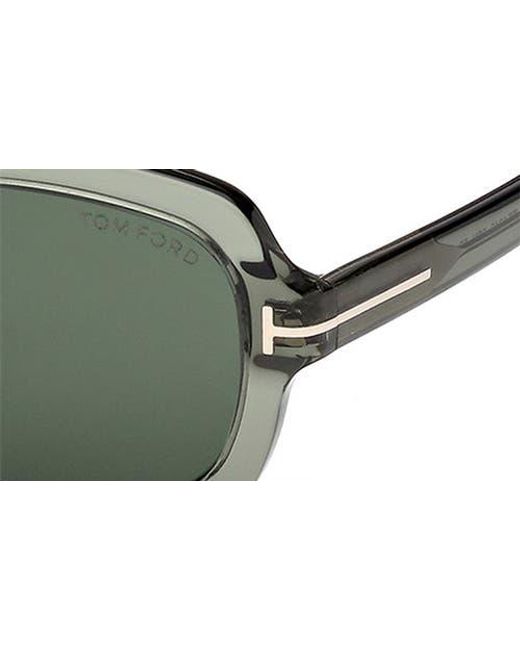 Tom Ford Green Lana 53Mm Rectangular Sunglasses