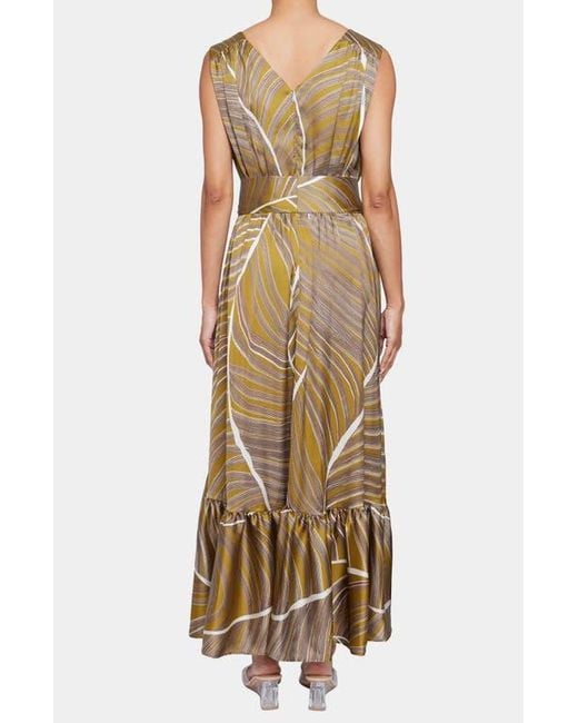 Santorelli Natural Lanita Sleeveless Fit And Flare Hi Lo Dress