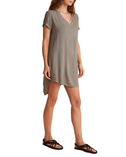 Bella Dahl Brown V-Neck T-Shirt Dress