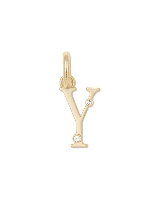 Ramy Brook White Initial Y Charm