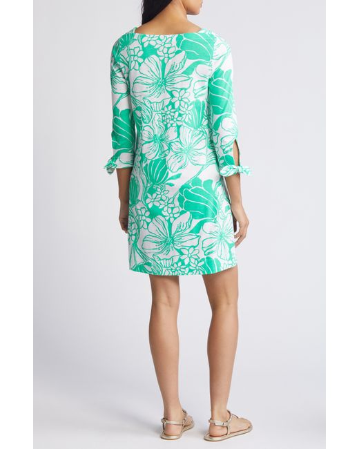 Lilly Pulitzer Green Lilly Pulitzer Lidia Floral Boatneck Dress