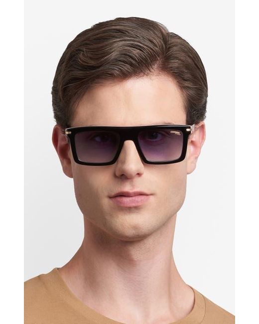 Carrera Blue 54Mm Rectangular Flat Top Sunglasses for men