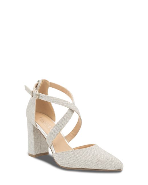 Paradox London White Rylee Pointed Toe Pump