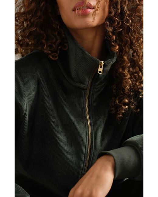 Rhone Black Plush Half Zip Pullover