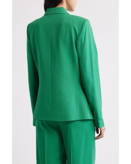 Tahari Green One-Button Blazer