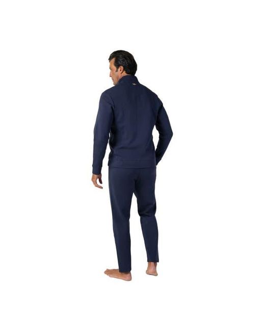 Robert Talbott Blue Evans Track Jacket for men