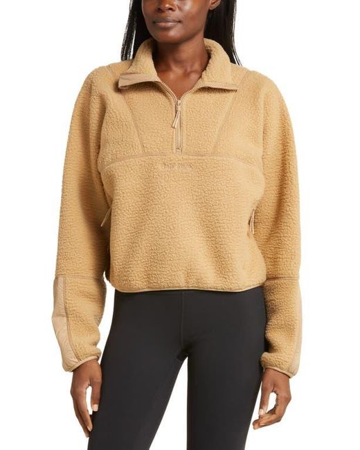 Halfdays Black Pieper Water Repellent Recycled Polyester Fleece Quarter Zip Top