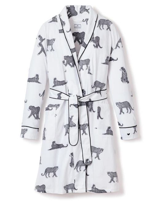 Petite Plume White Panthere De Paris Pima Cotton Robe