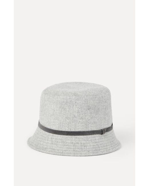 Brunello Cucinelli White Bucket Hat