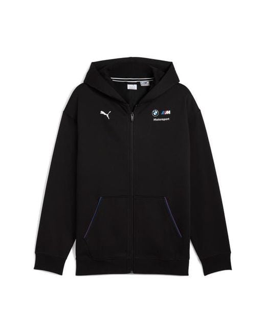 PUMA Black X Bmw M Motorsport Graphic Zip-Up Hoodie for men