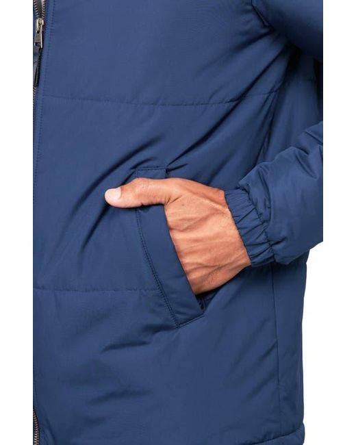 Con.struct Blue Solid Puffer Jacket for men