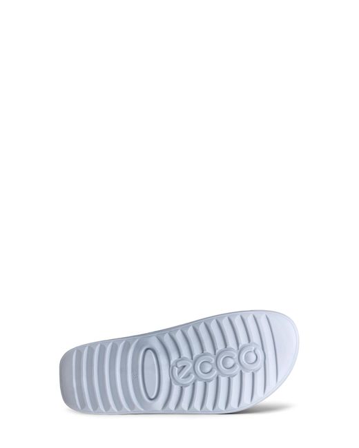 Ecco White Cozmo Pf Water Resistant Slide Sandal