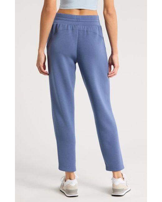 Zella Blue Soft Scuba Knit Liftoff Drawstring Ankle Pants