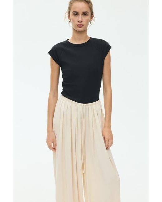 H&M Natural Balloon Drawstring Trousers
