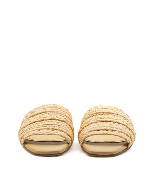 Andrea Gomez Natural Denisse Raffia Slide Flat