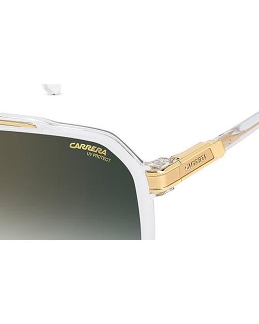 Carrera Gray 60Mm Rectangular Flat Top Sunglasses for men