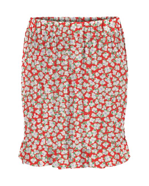 Vero Moda Red Olia Floral Skirt