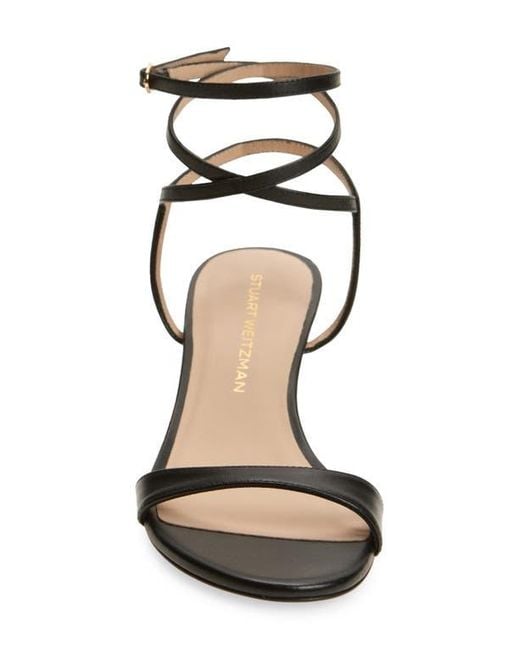 Stuart Weitzman White Nudist Wrap Sandal